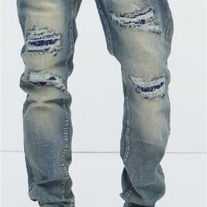 Distressed Stacked Skinny Jeans